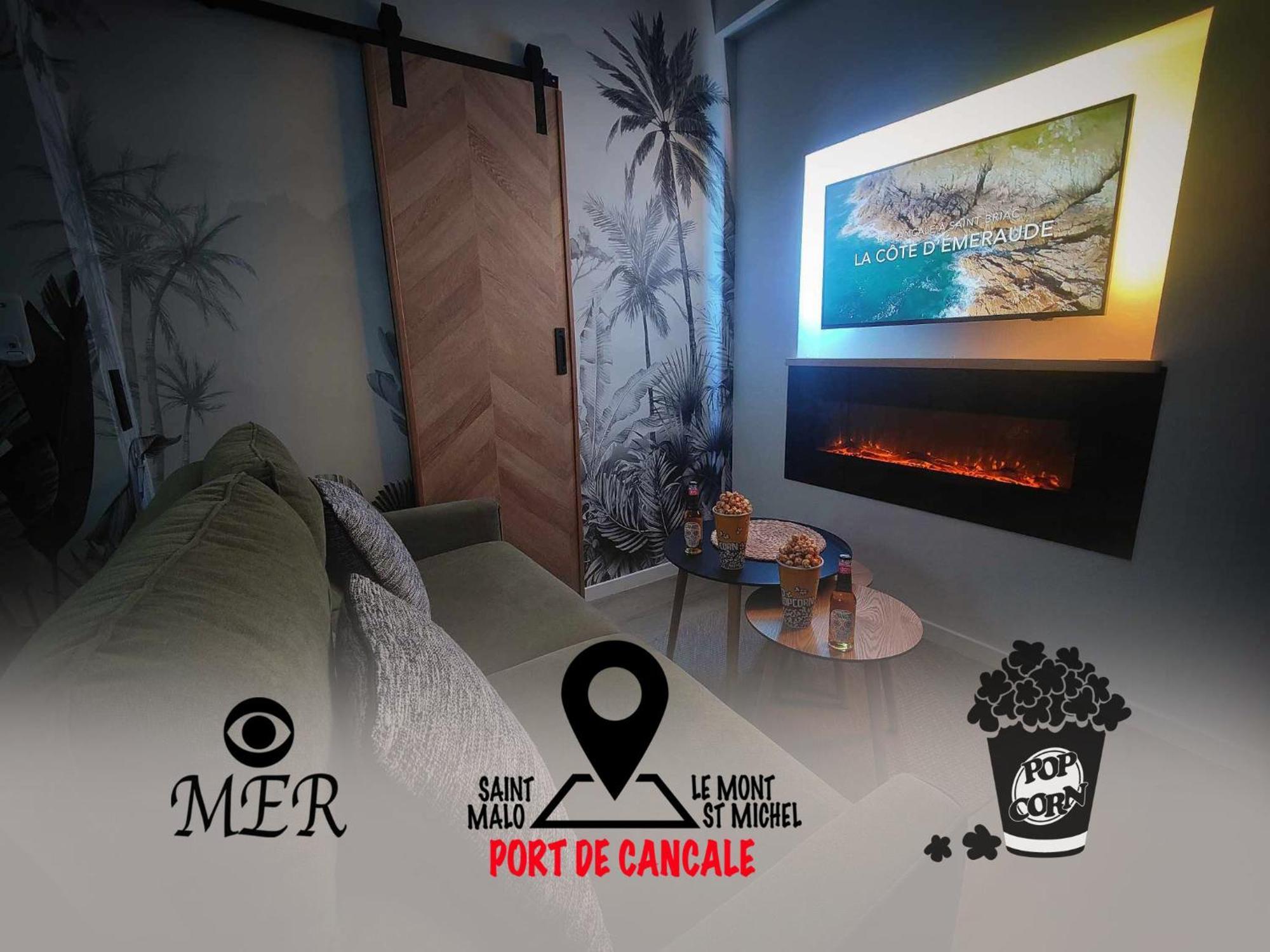 La Belle Mer By Mrodbnb - Appart Neuf - Vue Mer - 25M Plage & Resto - Cine - Cheminee - Popcorn Cancale Zewnętrze zdjęcie
